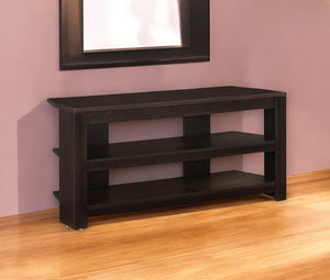 Homeroots 42" Dark Brown Open Shelving Tv Stand Cappuccino Manufactured Wood 332880
