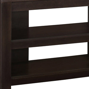 Homeroots 42" Dark Brown Open Shelving Tv Stand Cappuccino Manufactured Wood 332880