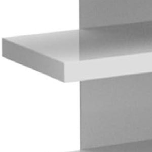 Homeroots 60" White Open Shelving Tv Stand White,Silver Manufactured Wood 332883