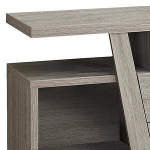 HomeRoots 60" Deep Taupe Open Shelving TV Stand - Stylish Console for Versatile Media Storage and Display Dark Taupe 332932