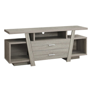 HomeRoots 60" Deep Taupe Open Shelving TV Stand - Stylish Console for Versatile Media Storage and Display Dark Taupe 332932