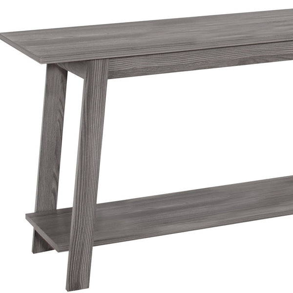 Homeroots 42" Gray Open Shelving Tv Stand Grey Manufactured Wood 332940