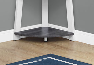 Homeroots 71" Gray And White Wood Corner Bookcase Grey,White  332942