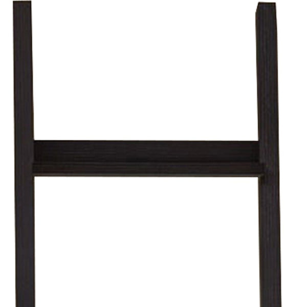 HomeRoots Brown Wood Four-Tier Ladder Bookcase - Stylish Open Shelving for Books, Décor, and Organizing Spaces Cappuccino 332947