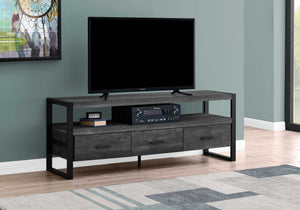 Homeroots 59" Black Cabinet Enclosed Storage Tv Stand Black Manufactured Wood 332969
