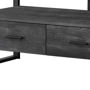 HomeRoots 59" Enclosed Storage TV Stand - Sleek Multi-Functional Design for Living Room, Office & More Black 332969