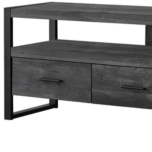 HomeRoots 59" Enclosed Storage TV Stand - Sleek Multi-Functional Design for Living Room, Office & More Black 332969