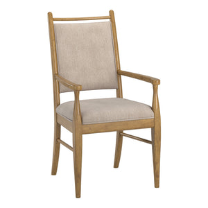 Alta Beige Fabric Upholstered Dining Chair Set with Rubberwood Frame
