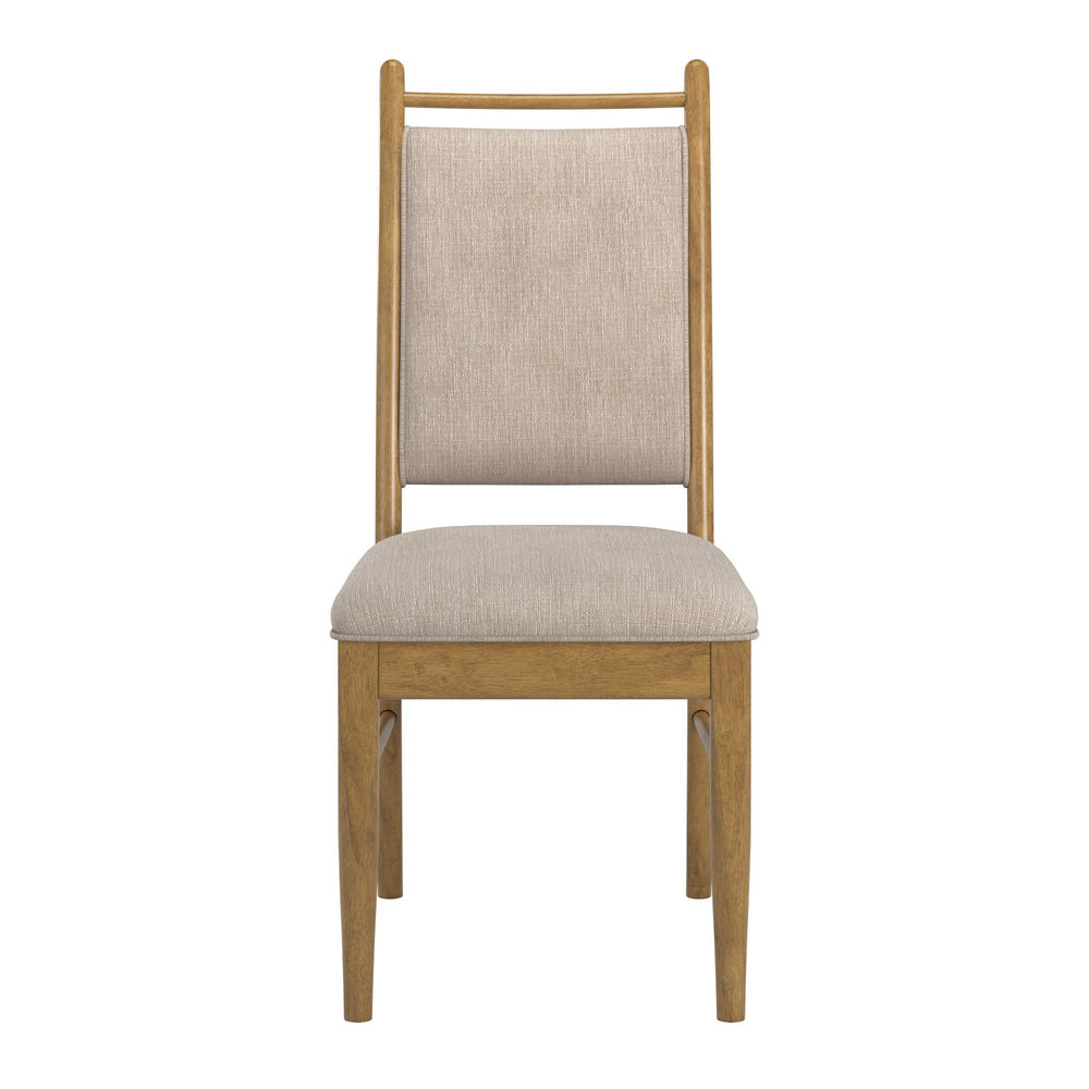 Homelegance Alta Upholstered Beige Fabric Dining Chair Set with Rubberwood Legs 332AKC-BF