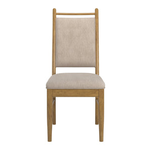 Homelegance Alta Upholstered Beige Fabric Dining Chair Set with Rubberwood Legs 332AKC-BF