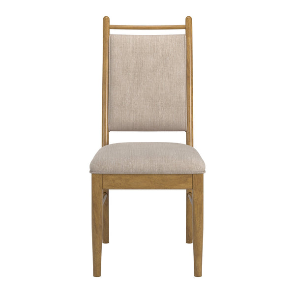Homelegance Alta Upholstered Beige Fabric Dining Chair Set with Rubberwood Legs 332AKC-BF