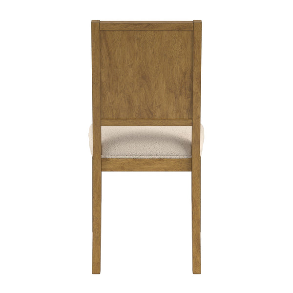 Alta Boucle Upholstered Dining Chair Set with Solid Wood Legs Mid-century Modern Style