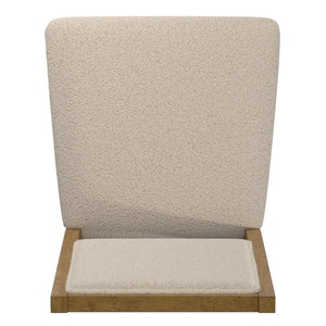 Alta Boucle Upholstered Dining Chair Set with Solid Wood Legs Mid-century Modern Style