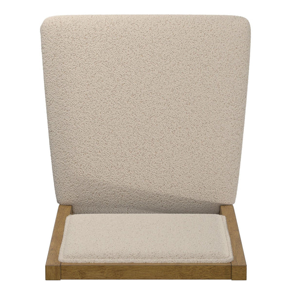Alta Boucle Upholstered Dining Chair Set with Solid Wood Legs Mid-century Modern Style