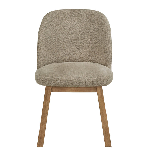 Homelegance Alta Rubberwood Dining Chair with Taupe Fabric and Oak Finish Set of 2 332AKC3-TPF