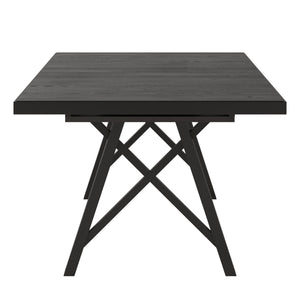 Alta 90 Inch Rectangular Dining Table Geometric Base Seats Eight Rustic Modern Style