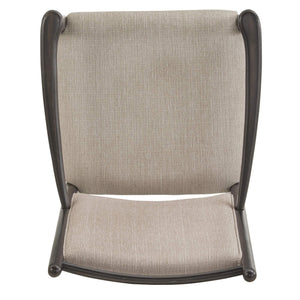 Alta Beige Upholstered Dining Chair Set Rubberwood Frame Modern Comfort