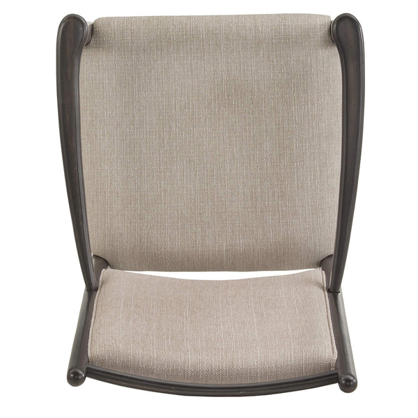 Alta Beige Upholstered Dining Chair Set Rubberwood Frame Modern Comfort