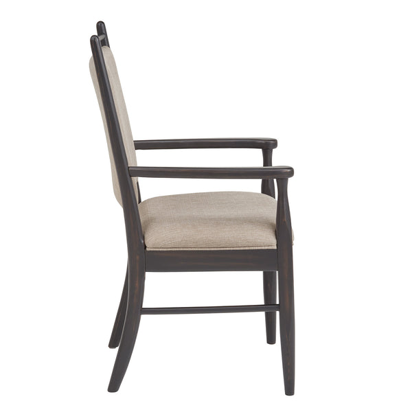 Alta Beige Upholstered Dining Chair Set Rubberwood Frame Modern Comfort