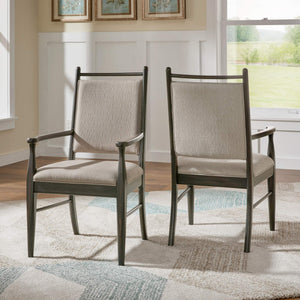 Alta Beige Upholstered Dining Chair Set Rubberwood Frame Modern Comfort