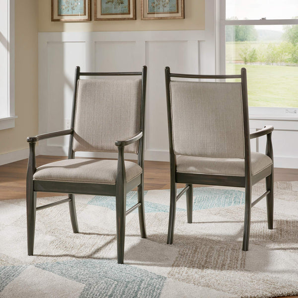 Alta Beige Upholstered Dining Chair Set Rubberwood Frame Modern Comfort