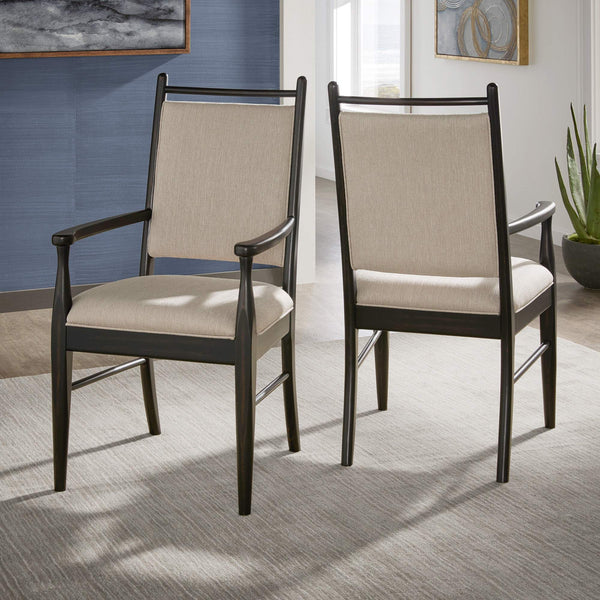 Alta Beige Upholstered Dining Chair Set Rubberwood Frame Modern Comfort