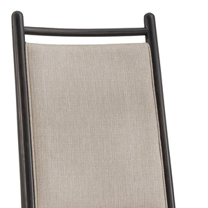 Alta Upholstered Dining Chair Set Rubberwood Frame Beige Fabric Pair