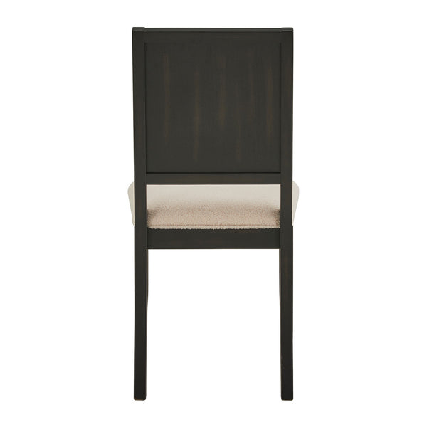 Alta Boucle Upholstered Dining Chair Set with Solid Wood Legs Mid-century Modern Style