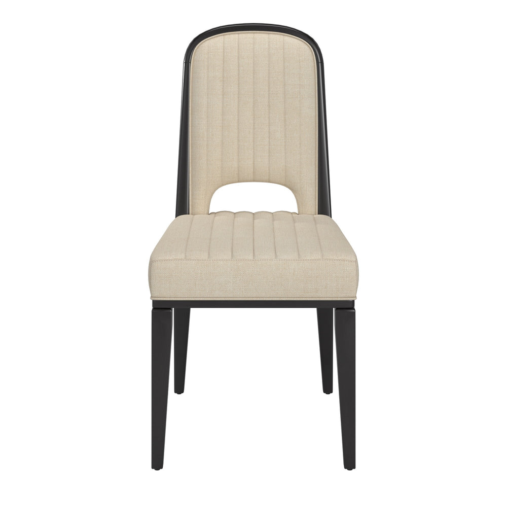 Homelegance Alta Cream Fabric Upholstered Dining Chair Set with Rubberwood Tapered Legs 332BKC4-WF