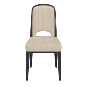 Homelegance Alta Cream Fabric Upholstered Dining Chair Set with Rubberwood Tapered Legs 332BKC4-WF