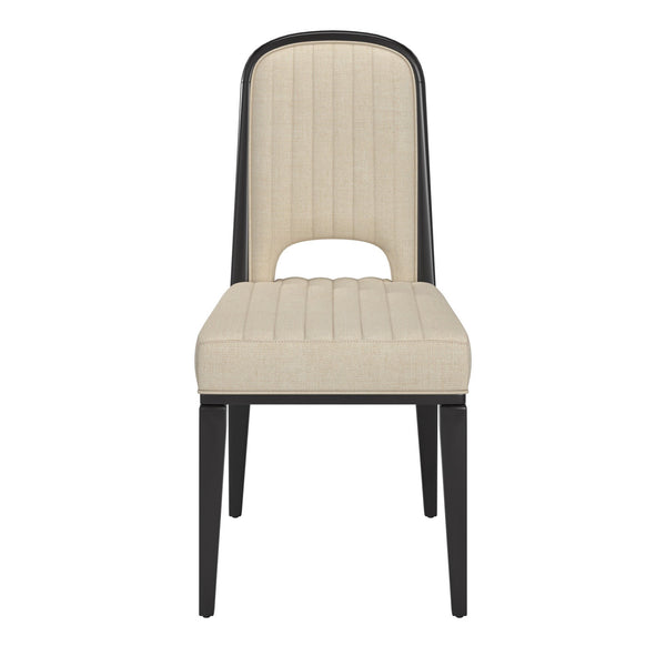 Homelegance Alta Cream Fabric Upholstered Dining Chair Set with Rubberwood Tapered Legs 332BKC4-WF