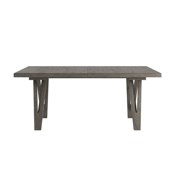Alta 90 Inch Rectangular Dining Table Geometric Base Seats Eight Rustic Modern Style