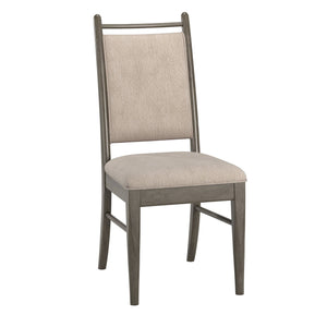 Alta Beige Fabric Upholstered Dining Chair Set with Rubberwood Frame