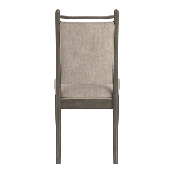 Alta Beige Fabric Upholstered Dining Chair Set with Rubberwood Frame