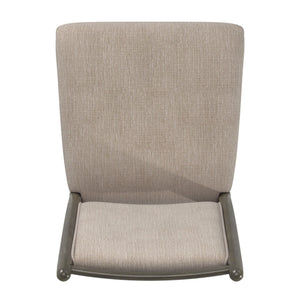 Alta Beige Fabric Upholstered Dining Chair Set with Rubberwood Frame