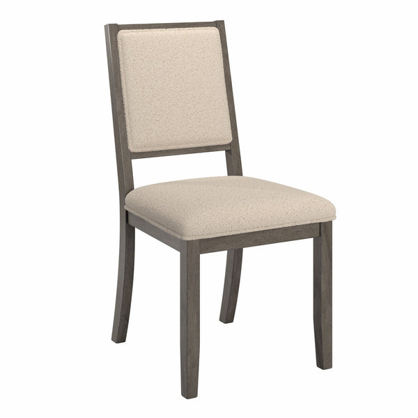 Alta Boucle Upholstered Dining Chair Set with Solid Wood Legs Mid-century Modern Style