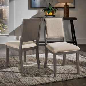 Alta Boucle Upholstered Dining Chair Set with Solid Wood Legs Mid-century Modern Style
