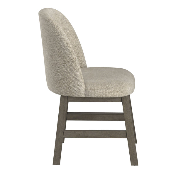Alta Taupe Upholstered Rubberwood Dining Chair Set for Modern Interiors
