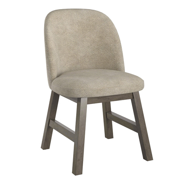 Alta Taupe Upholstered Rubberwood Dining Chair Set for Modern Interiors
