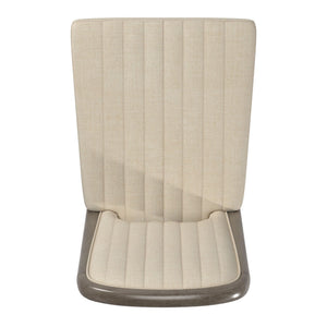 Alta Channel-stitched Fabric Dining Chairs Set of 2 with Tapered Wood Legs