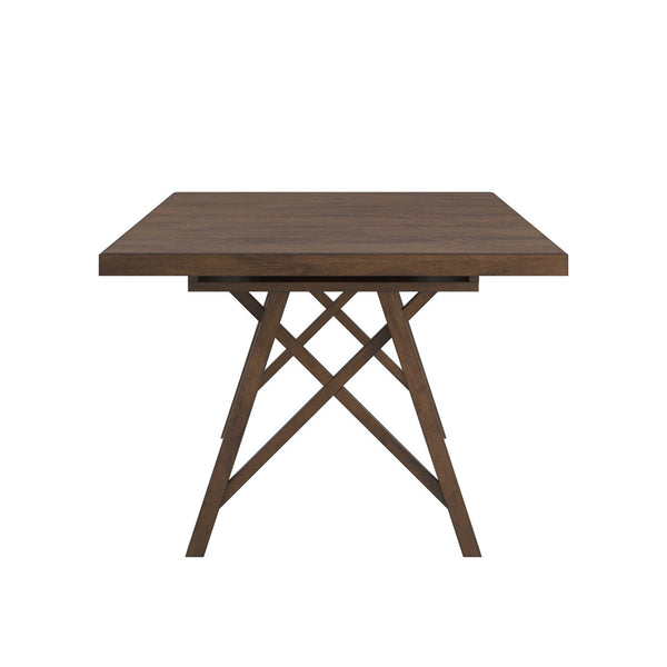 Alta 90 Inch Rectangular Dining Table Geometric Base Seats Eight Rustic Modern Style