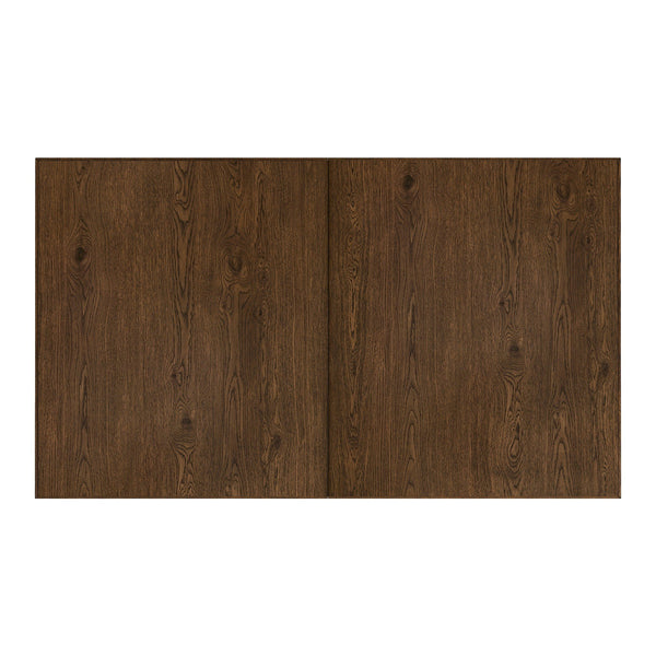 Alta 90 Inch Rectangular Dining Table Geometric Base Seats Eight Rustic Modern Style