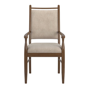 Homelegance Alta Beige Fabric Upholstered Arm Chair Set for Dining and Living Rooms 332WNA-BF