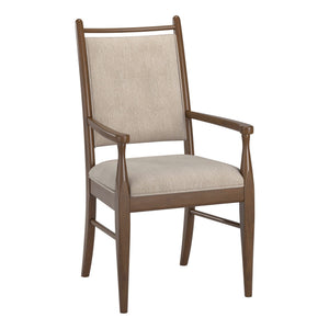 Alta Beige Fabric Upholstered Arm Chair Set for Dining and Living Rooms