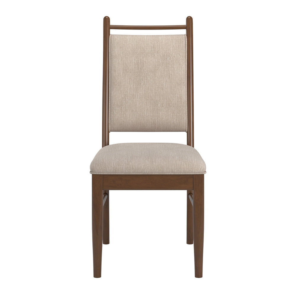 Homelegance Alta Beige Upholstered Dining Chair Set with Foam Cushioned Rubberwood Frame 332WNC-BF