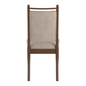 Alta Beige Upholstered Dining Chair Set with Foam Cushioned Rubberwood Frame
