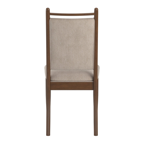 Alta Beige Upholstered Dining Chair Set with Foam Cushioned Rubberwood Frame