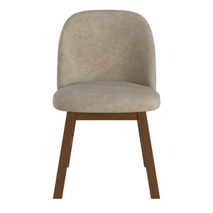 Homelegance Alta Mid-century Bentwood Dining Chair with Walnut Frame and Taupe Upholstery 332WNC3-TPF