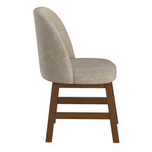 Alta Mid-century Bentwood Dining Chair with Walnut Frame and Taupe Upholstery