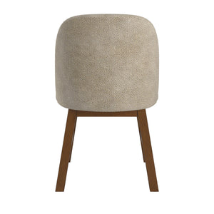 Alta Mid-century Bentwood Dining Chair with Walnut Frame and Taupe Upholstery